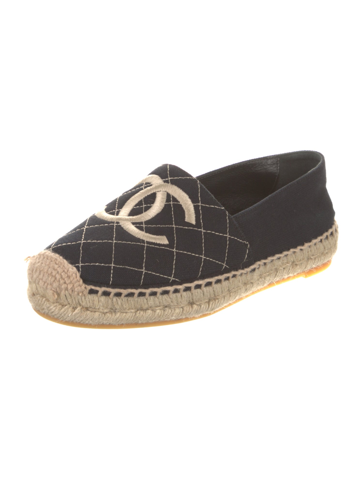 Chanel Interlocking CC Logo Canvas Espadrilles