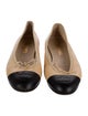 Chanel Interlocking CC Logo Lambskin Ballet Flats