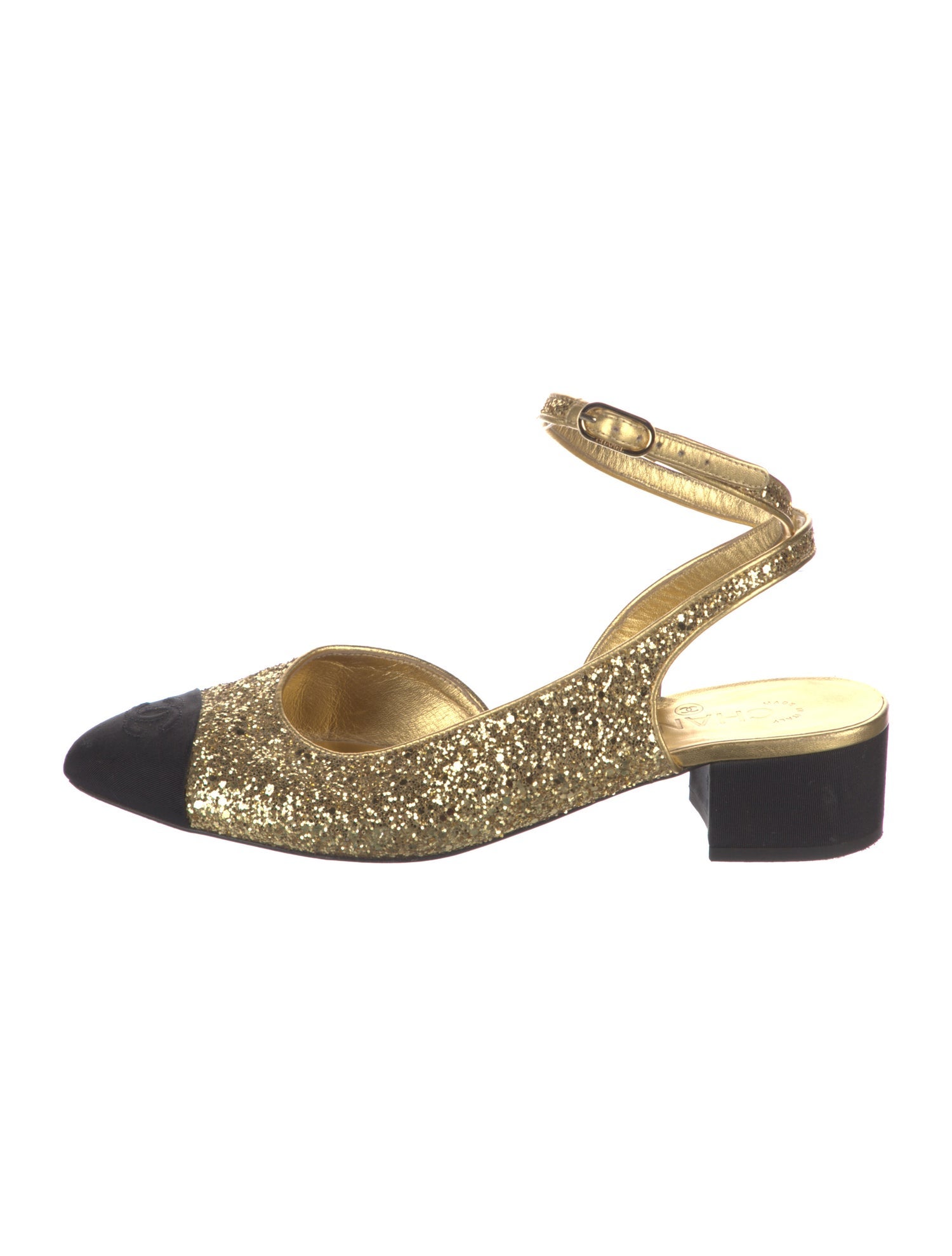 Chanel 2021 Interlocking CC Logo Slingback Pumps