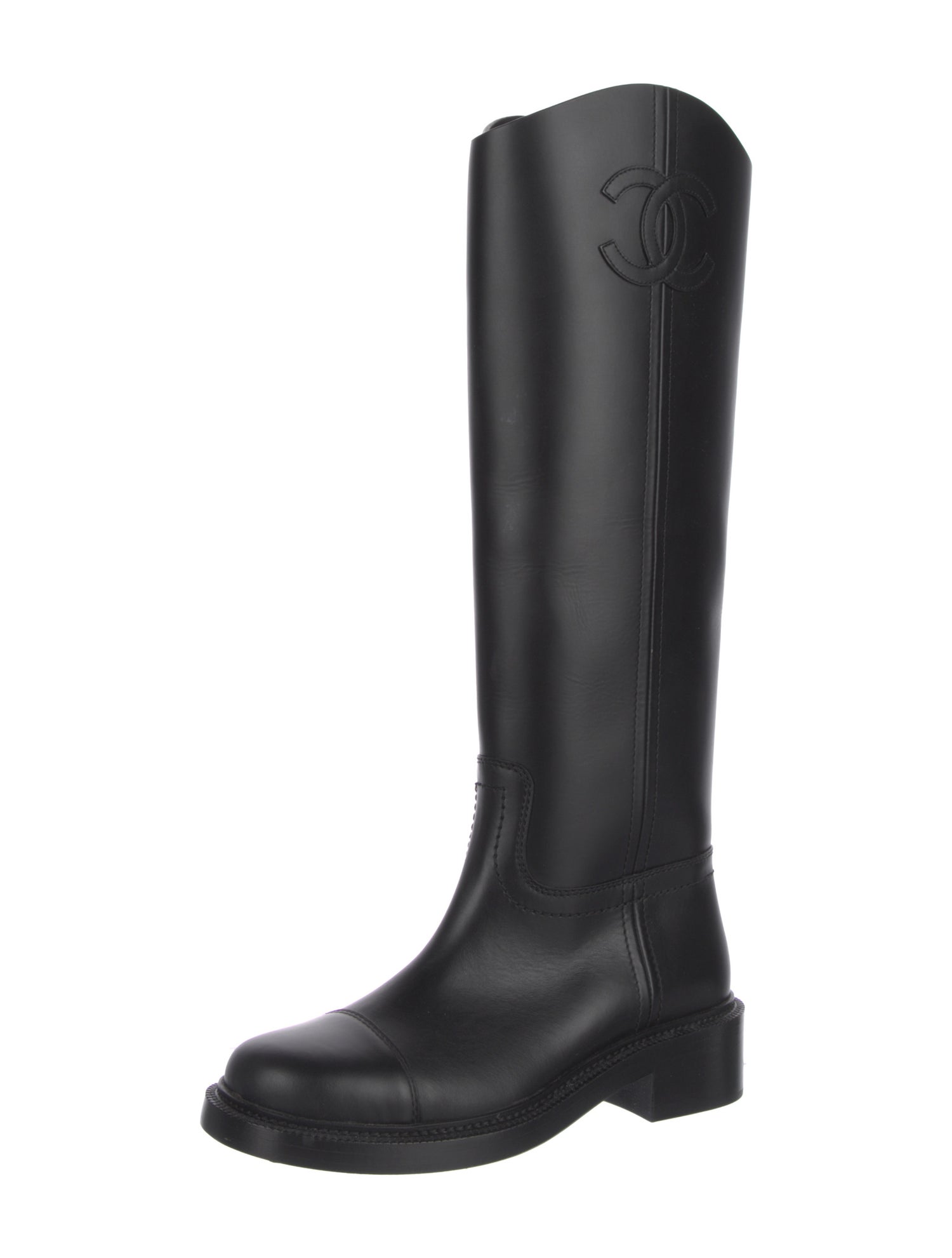 Chanel 2024 Interlocking CC Logo Riding Boots