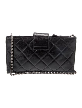 Chanel 2014 Coco Pleats Clutch w/ Chain