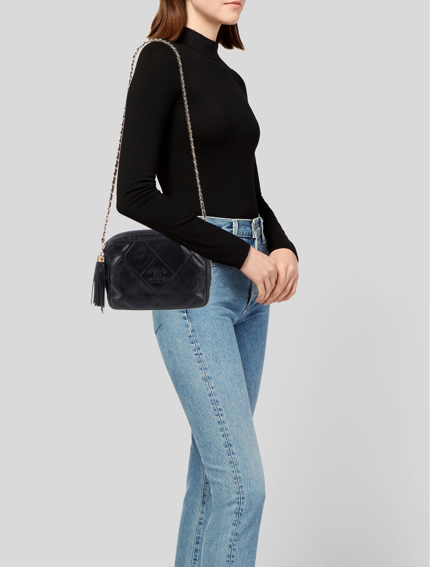 Chanel Quilted CC Tassel Camera Bag