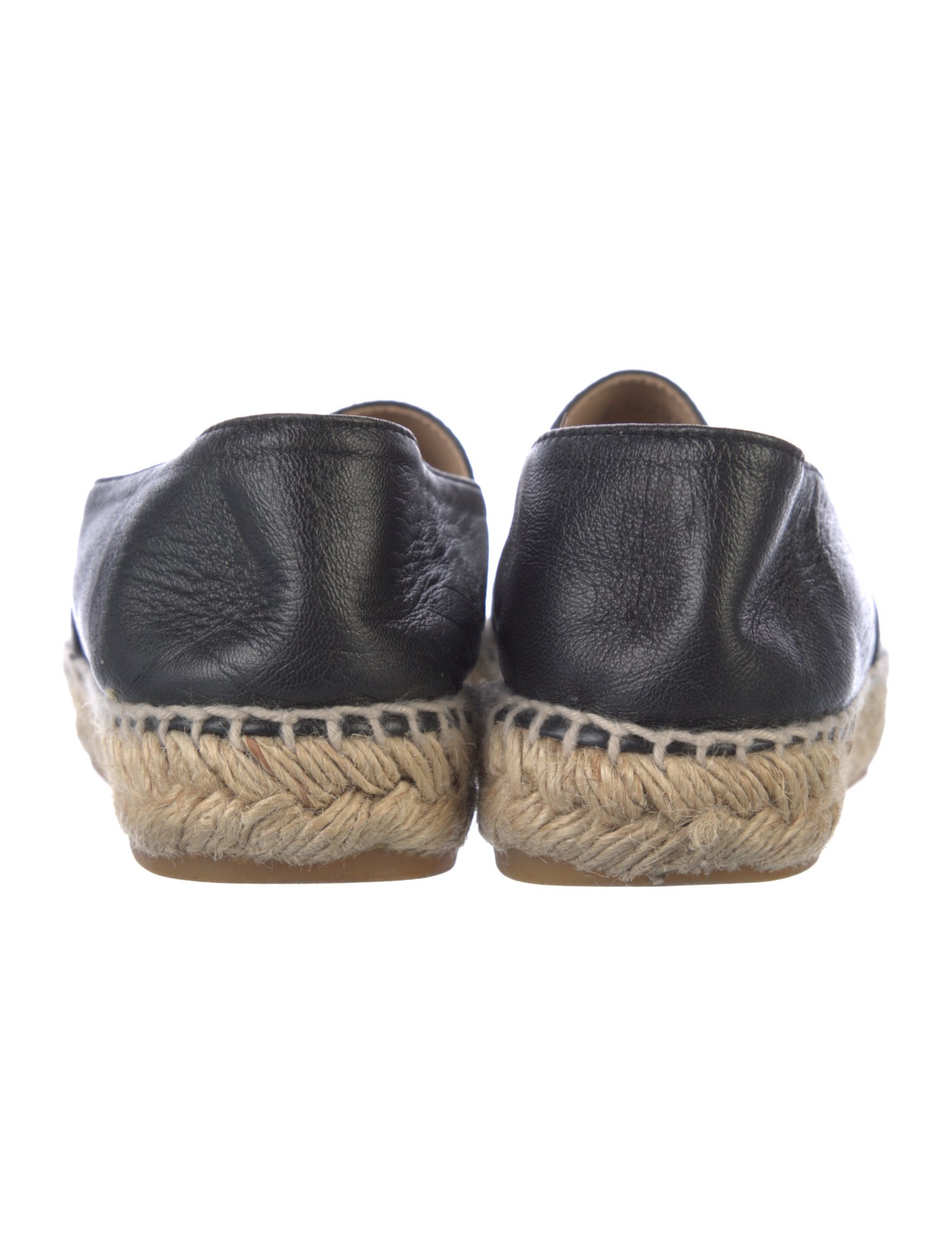 Chanel Interlocking CC Logo Lambskin Espadrilles