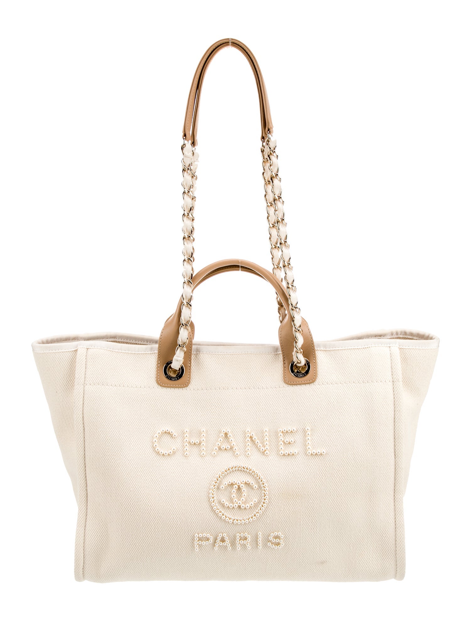 Chanel Medium Pearls Deauville Shopping Tote