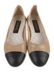 Chanel Leather Colorblock Pattern Ballet Flats