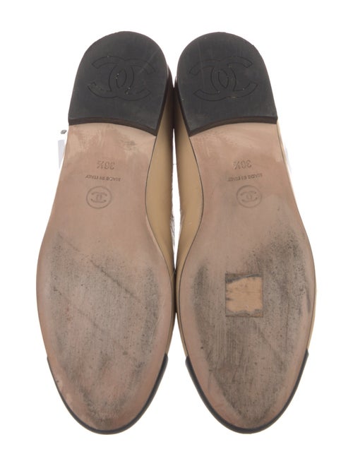 Chanel Leather Colorblock Pattern Ballet Flats