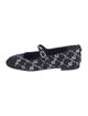 Chanel Interlocking CC Logo Canvas Mary Jane Flats