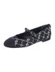 Chanel Interlocking CC Logo Canvas Mary Jane Flats