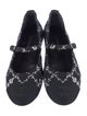 Chanel Interlocking CC Logo Canvas Mary Jane Flats