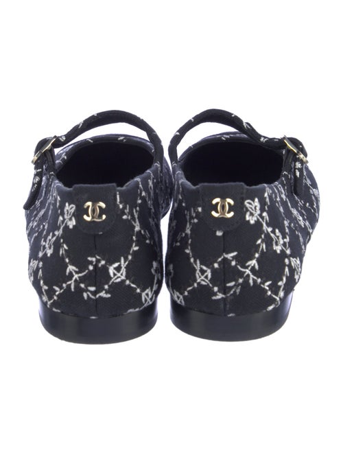 Chanel Interlocking CC Logo Canvas Mary Jane Flats