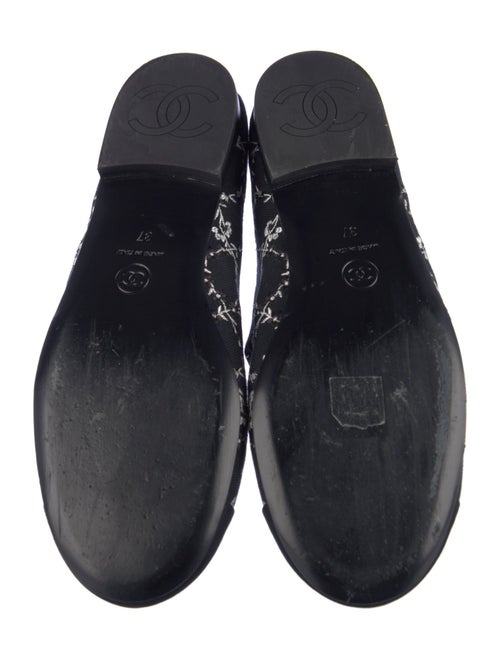 Chanel Interlocking CC Logo Canvas Mary Jane Flats