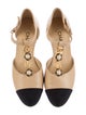 Chanel Interlocking CC Logo Lambskin D'Orsay Flats