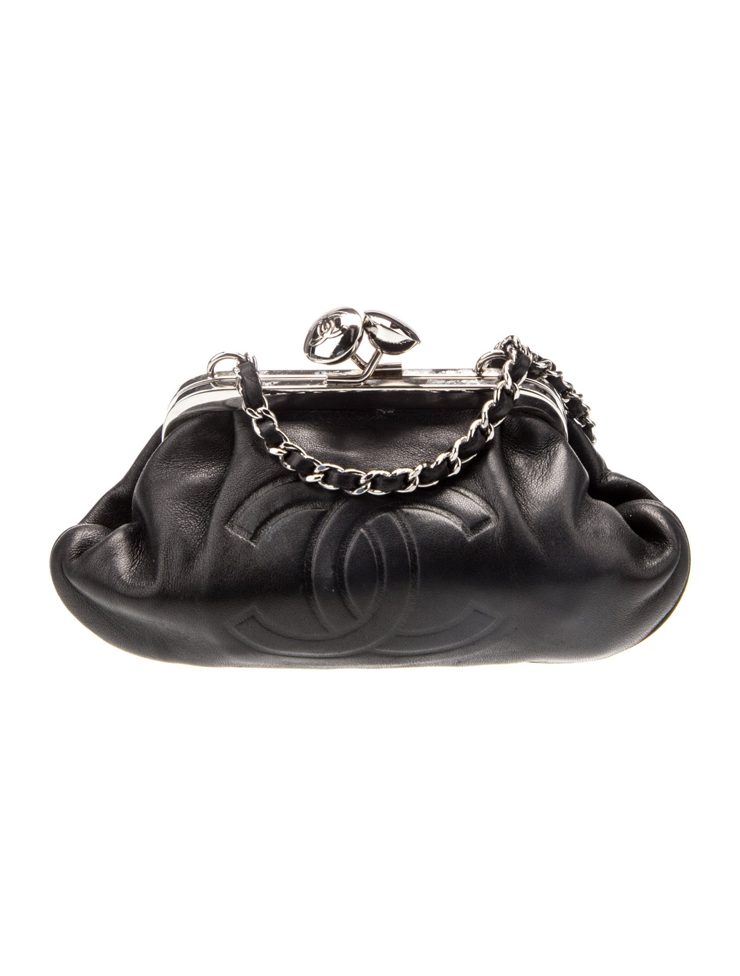 Chanel CC Kiss Lock Evening Clutch