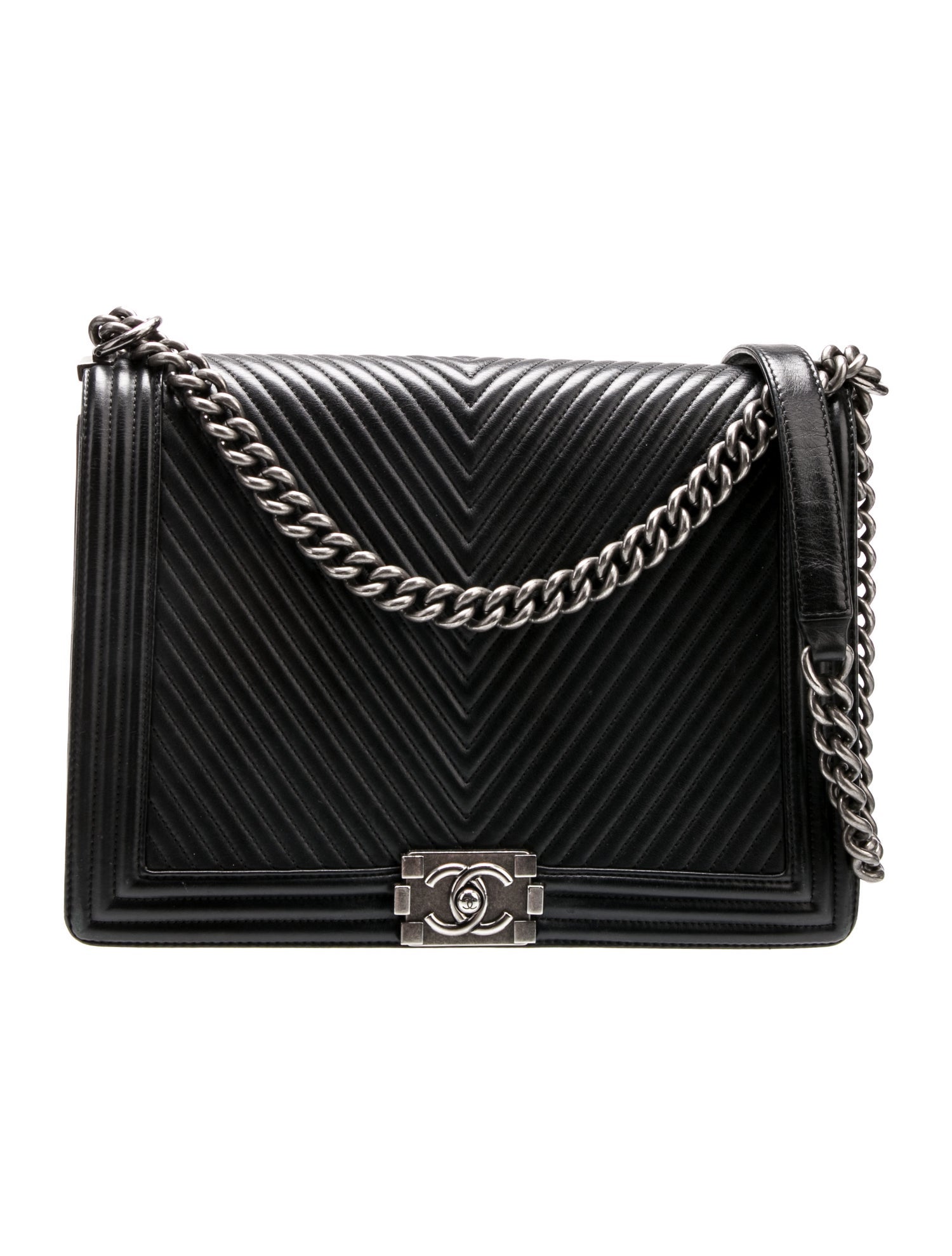 Chanel XL Chevron Boy Bag