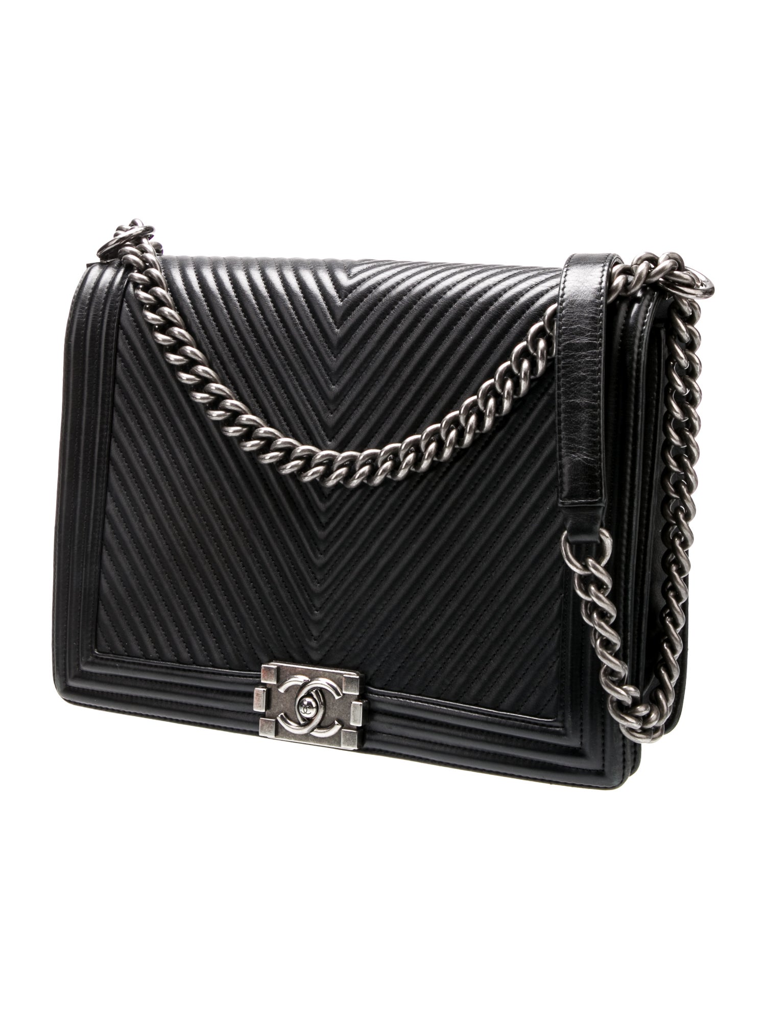 Chanel XL Chevron Boy Bag