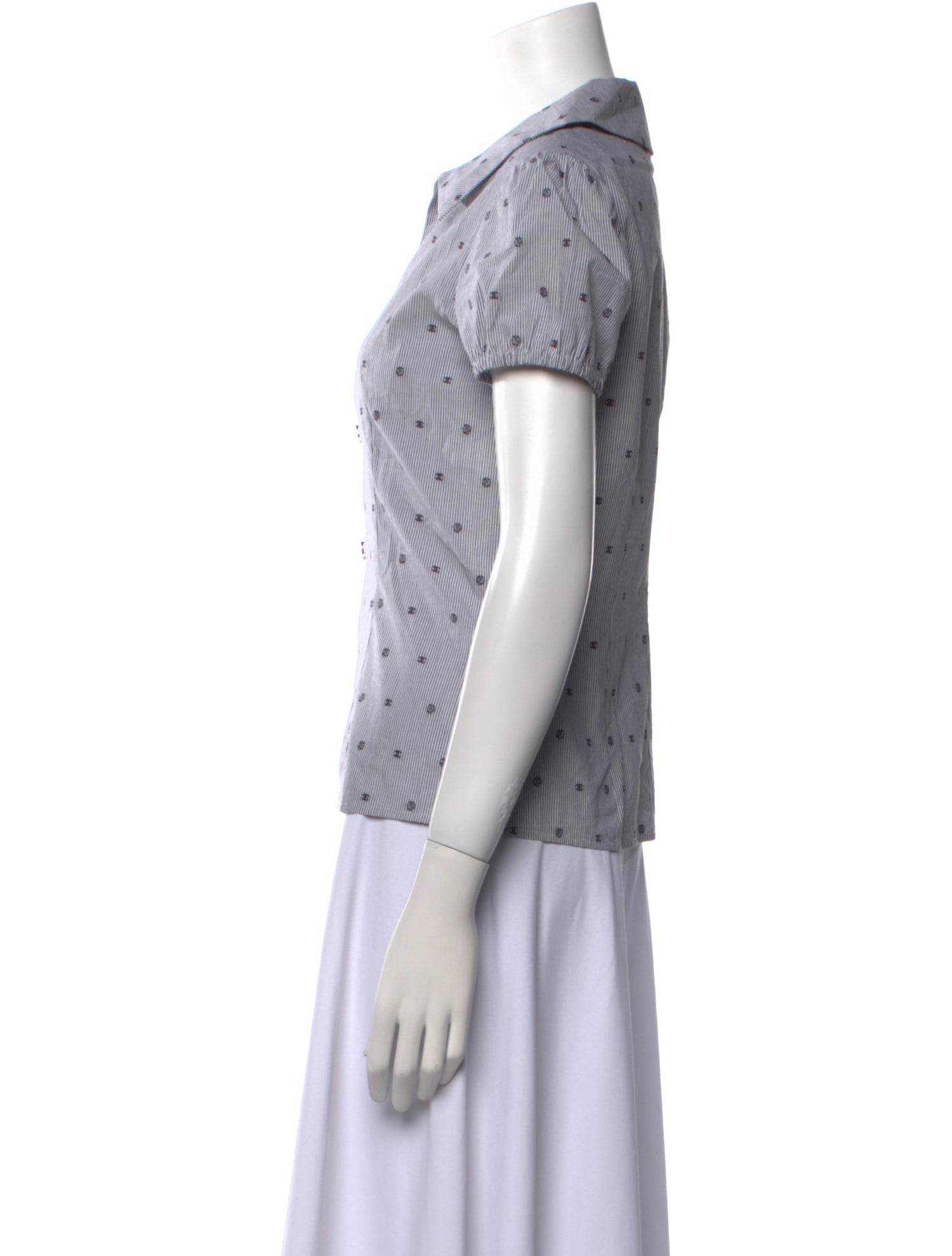 Chanel 2024 Printed Button-Up Top