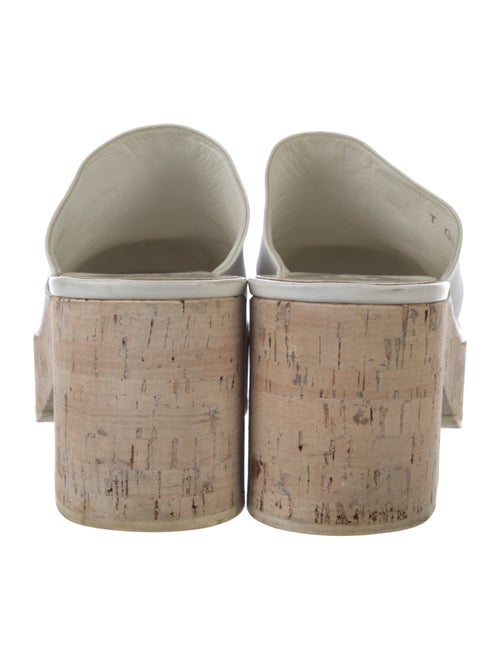 Chanel Interlocking CC Logo Leather Mules