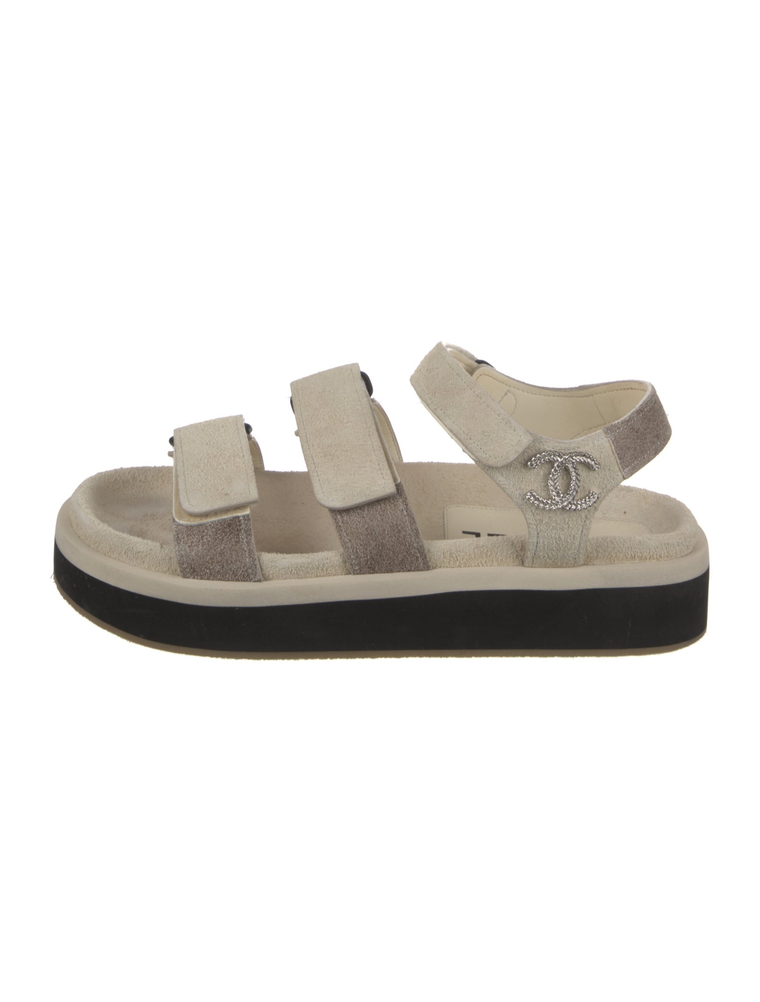 Chanel 2022 Interlocking CC Logo Slingback Sandals