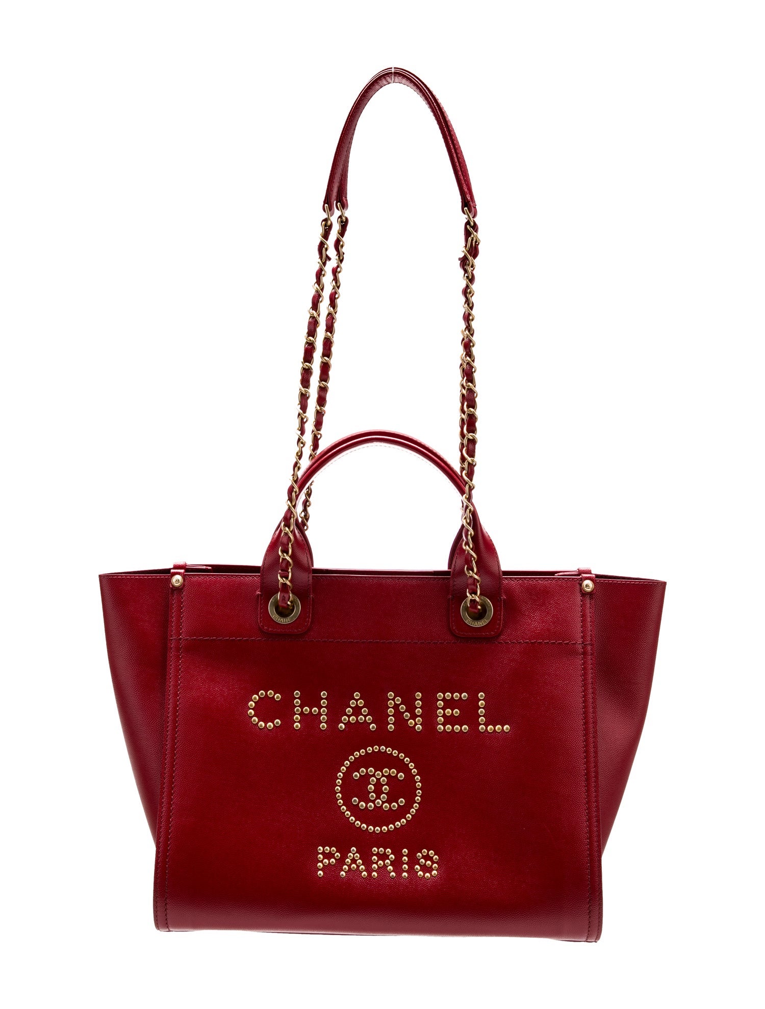 Chanel Medium Studded Deauville Tote