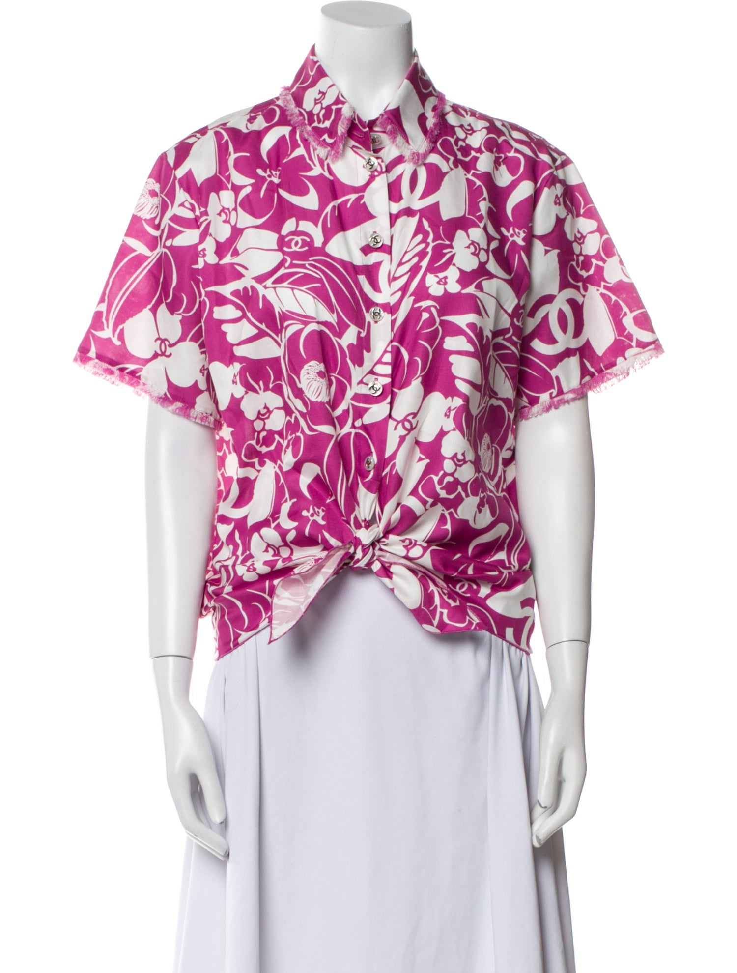 Chanel 2021 Coco Beach Button-Up Top