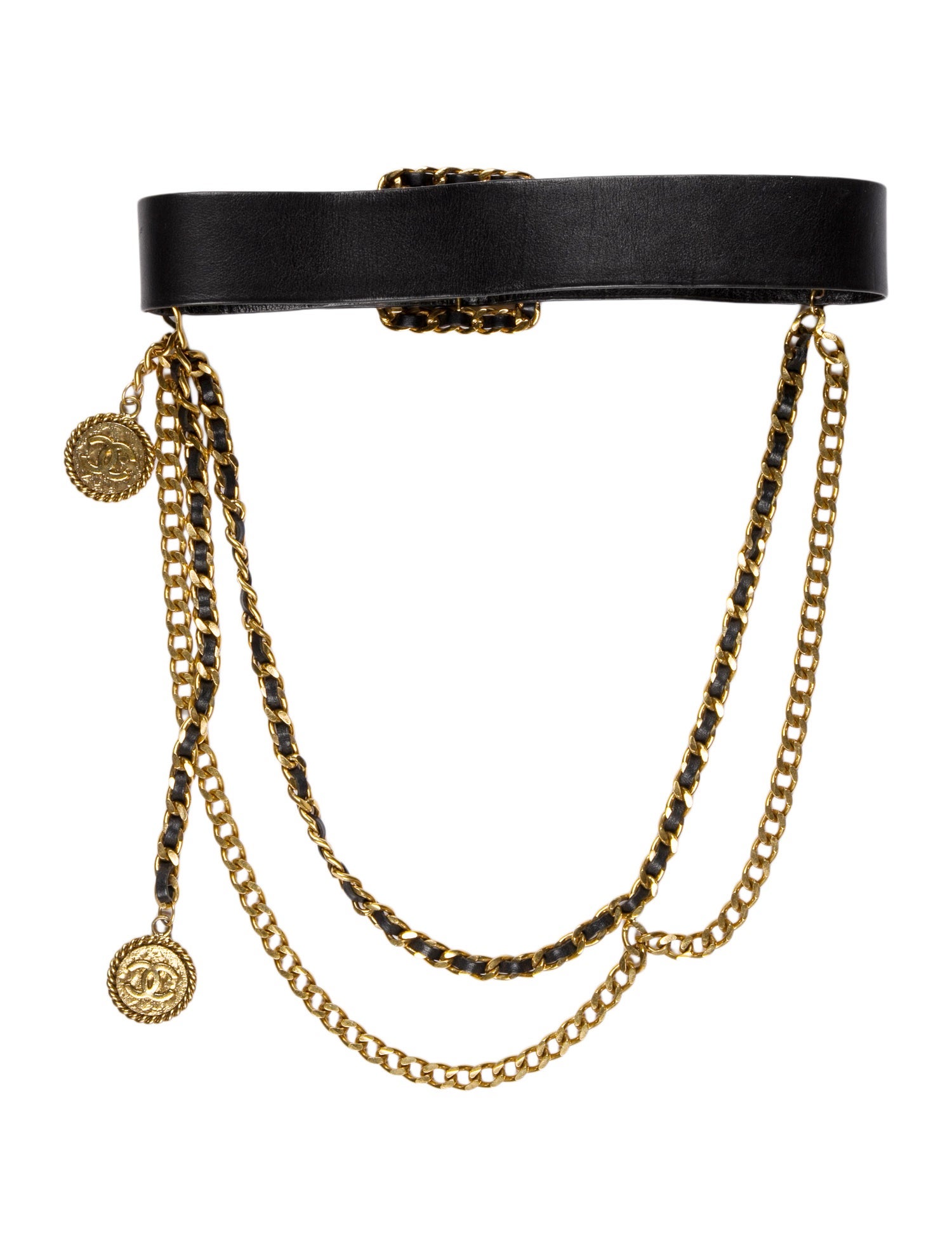 Chanel Vintage Interlocking CC Logo Waist Belt