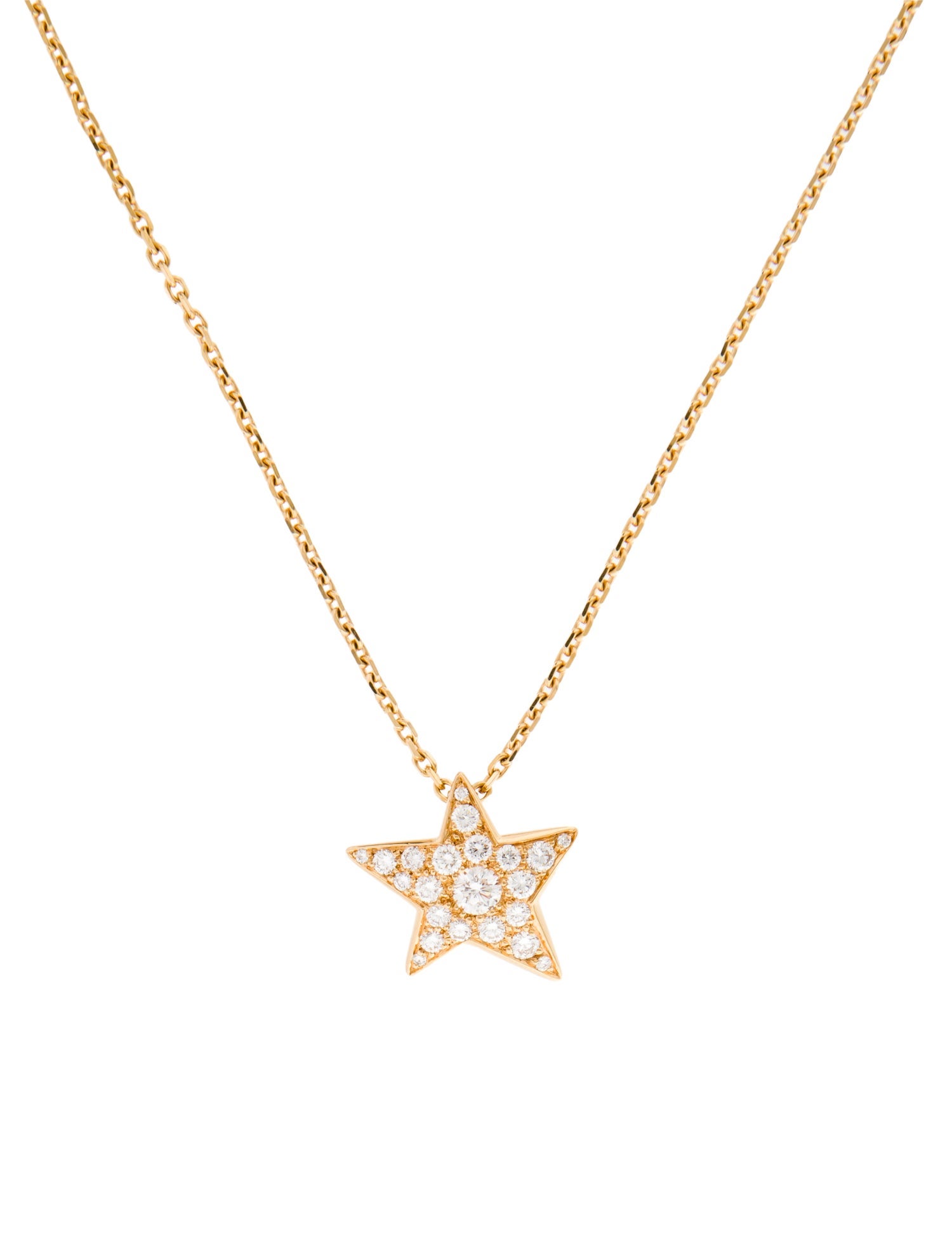Chanel 18K Diamond Comete Geode Star Pendant Necklace