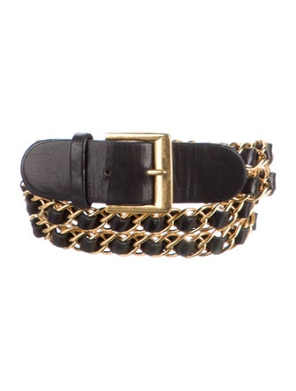 Chanel Vintage Chain-Link Accent Waist Belt
