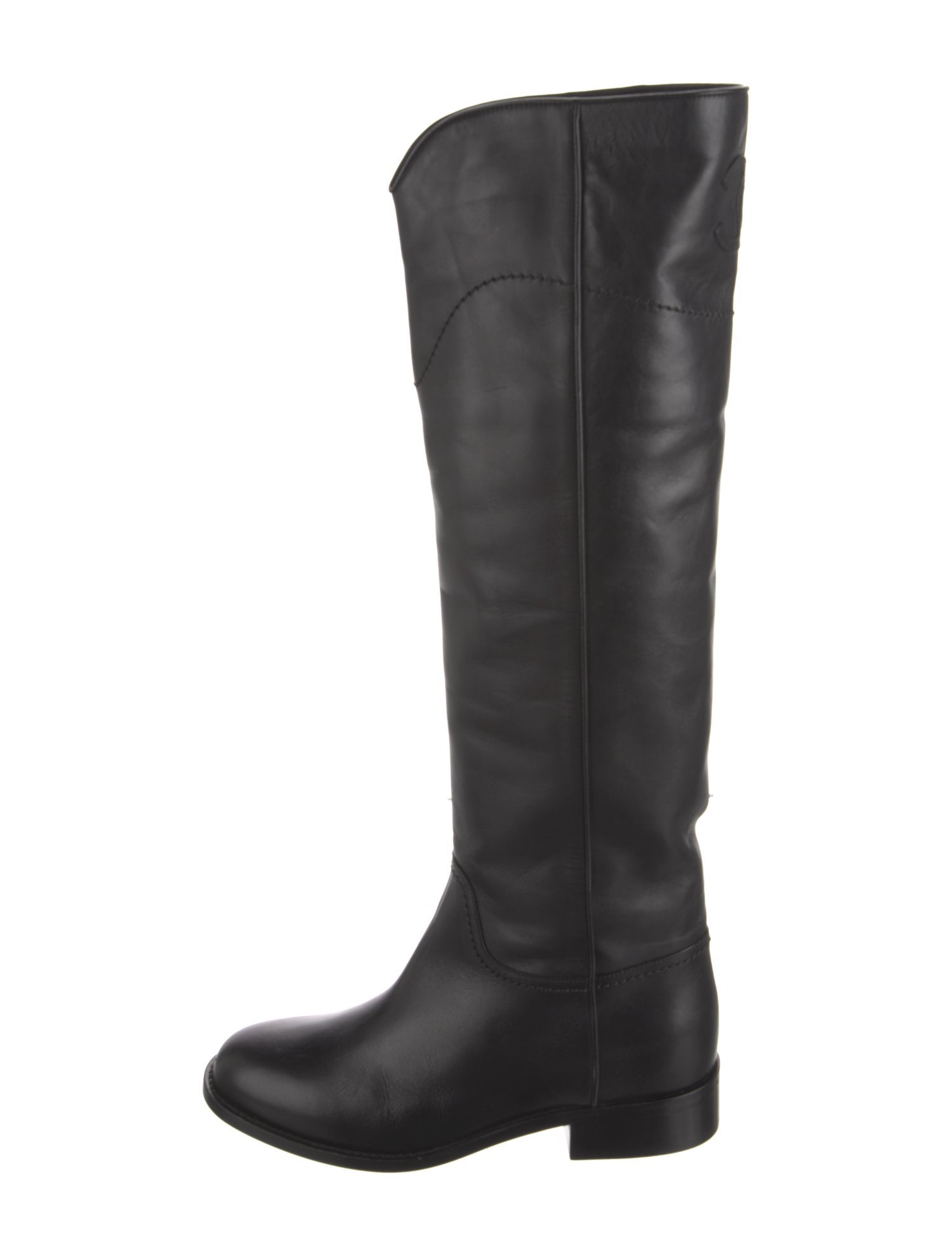 Chanel 2015 Interlocking CC Logo Riding Boots