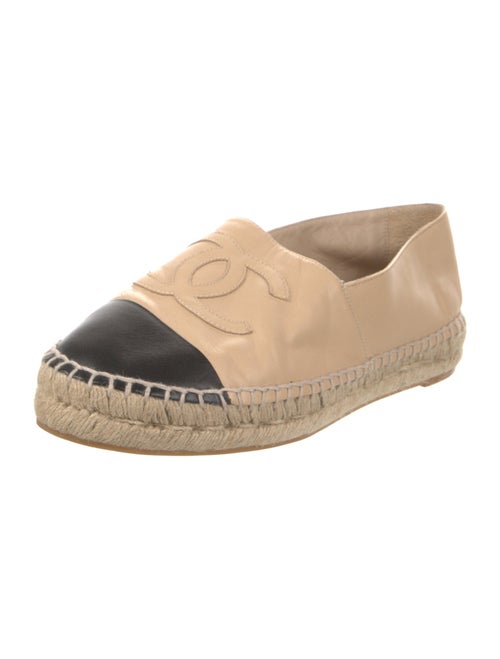 Chanel Interlocking CC Logo Lambskin Espadrilles
