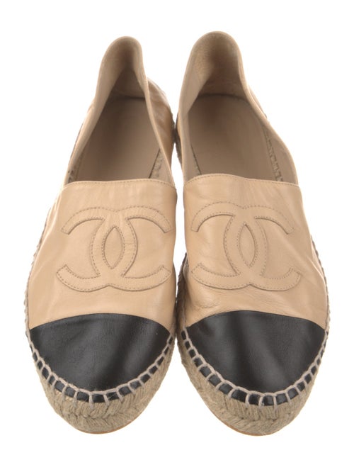 Chanel Interlocking CC Logo Lambskin Espadrilles