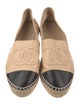 Chanel Interlocking CC Logo Lambskin Espadrilles