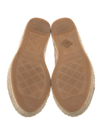 Chanel Interlocking CC Logo Lambskin Espadrilles