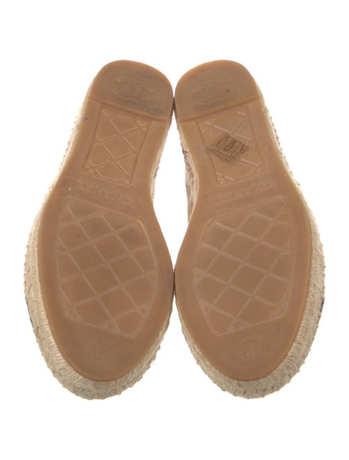 Chanel Interlocking CC Logo Lambskin Espadrilles