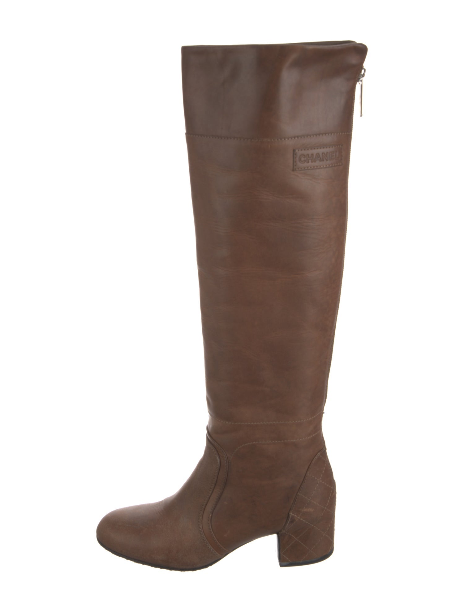 Chanel 2012 Quilted Pattern Riding Boots