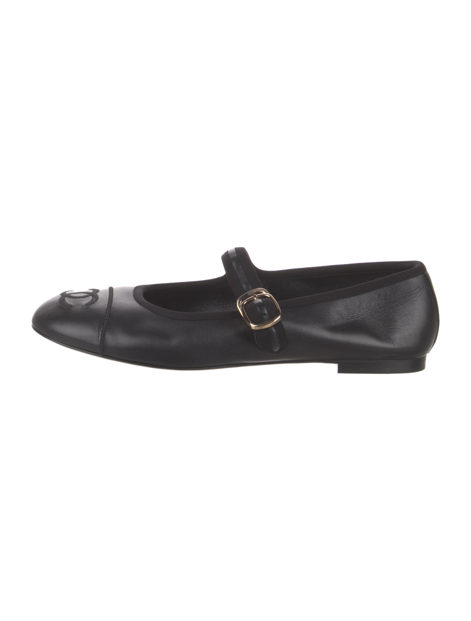 Chanel 2024 Interlocking CC Logo Mary Jane Flats