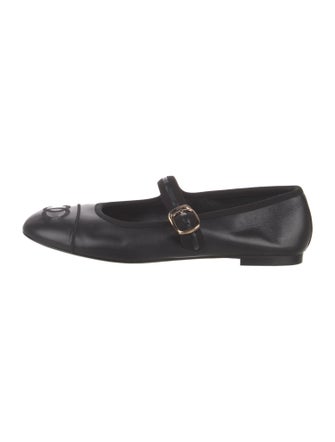 Chanel 2024 Interlocking CC Logo Mary Jane Flats
