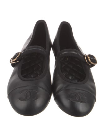 Chanel 2024 Interlocking CC Logo Mary Jane Flats