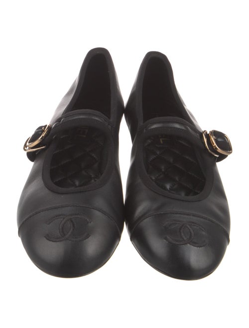 Chanel 2024 Interlocking CC Logo Mary Jane Flats
