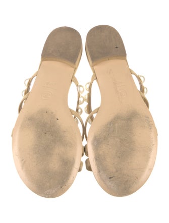 Chanel Interlocking CC Logo Suede Slides