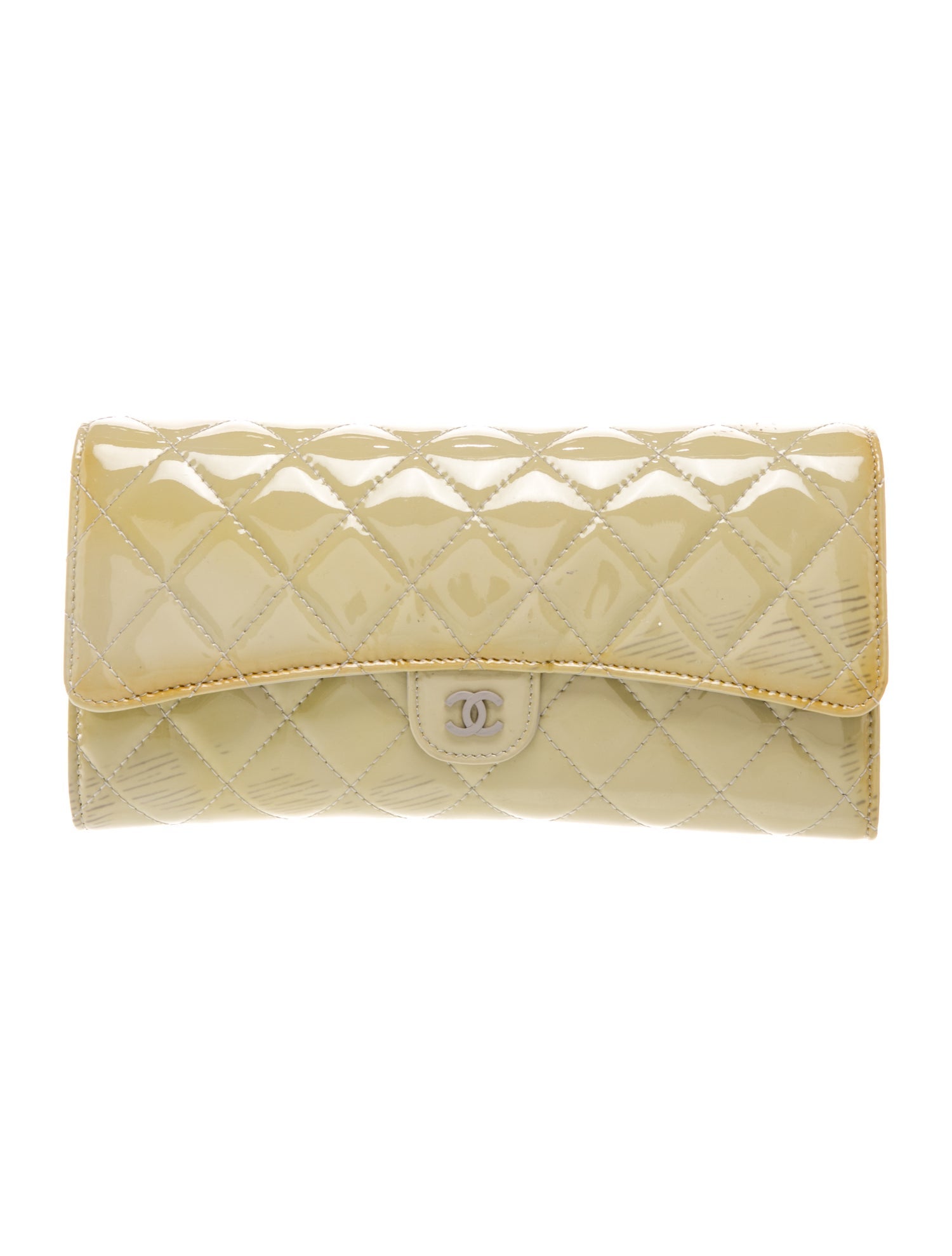 Chanel Patent Quilted Travel Clutch