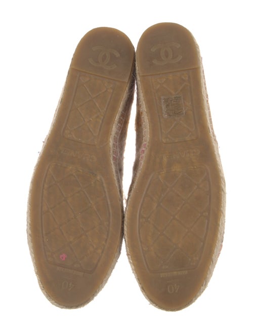 Chanel Interlocking CC Logo Tweed Espadrilles