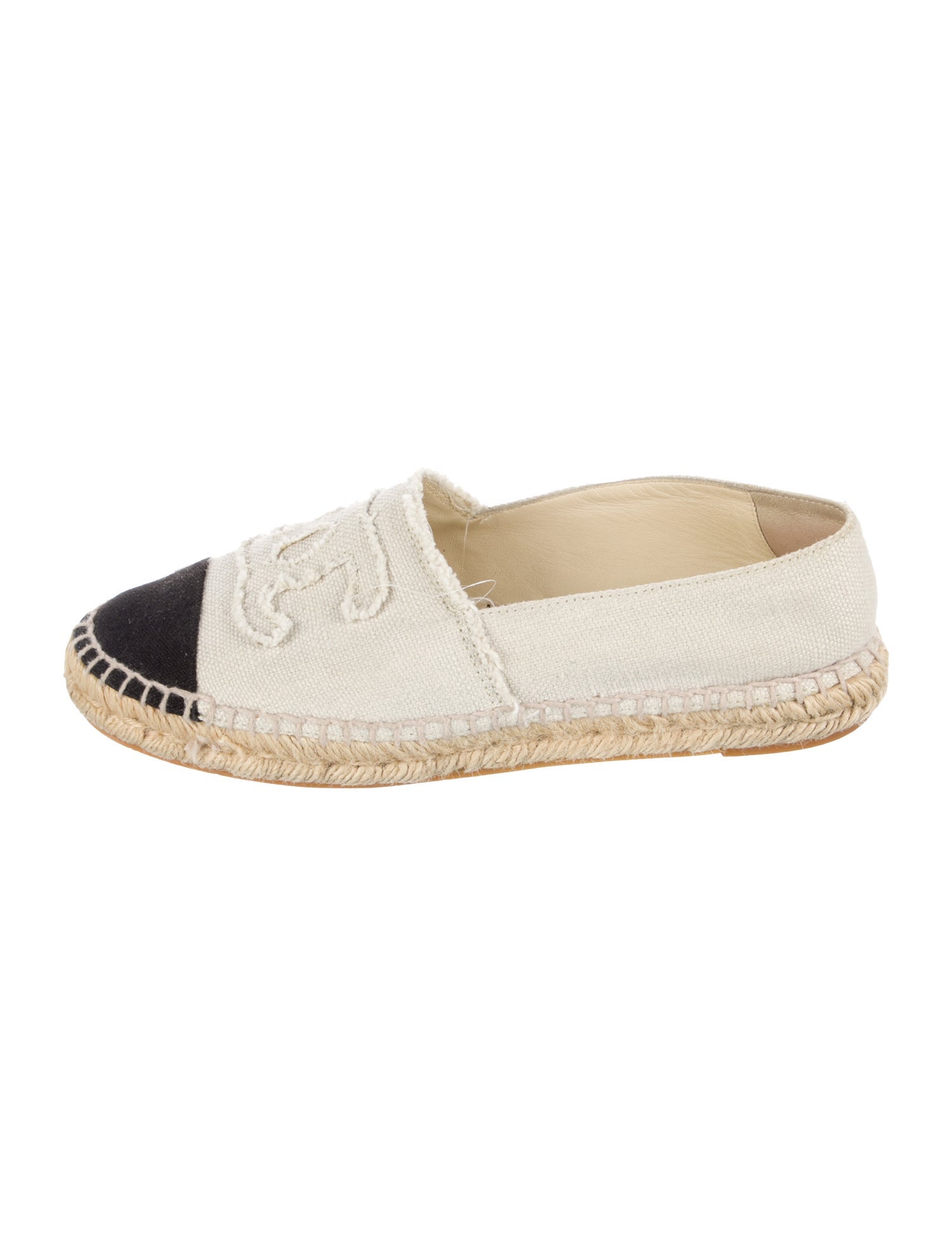 Chanel Interlocking CC Logo Canvas Espadrilles