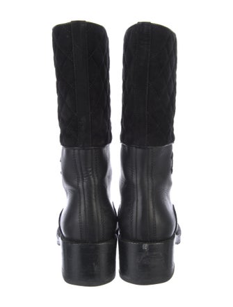 Chanel 2017 Interlocking CC Logo Moto Boots