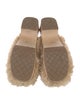 Chanel Interlocking CC Logo Shearling Mules