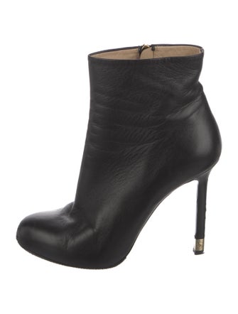 Chanel Interlocking CC Logo Leather Boots