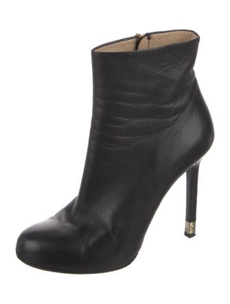 Chanel Interlocking CC Logo Leather Boots