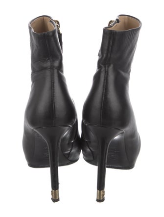 Chanel Interlocking CC Logo Leather Boots