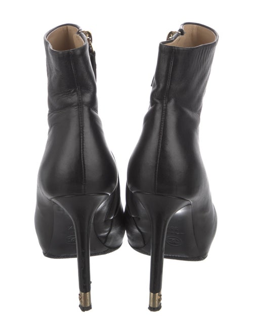 Chanel Interlocking CC Logo Leather Boots