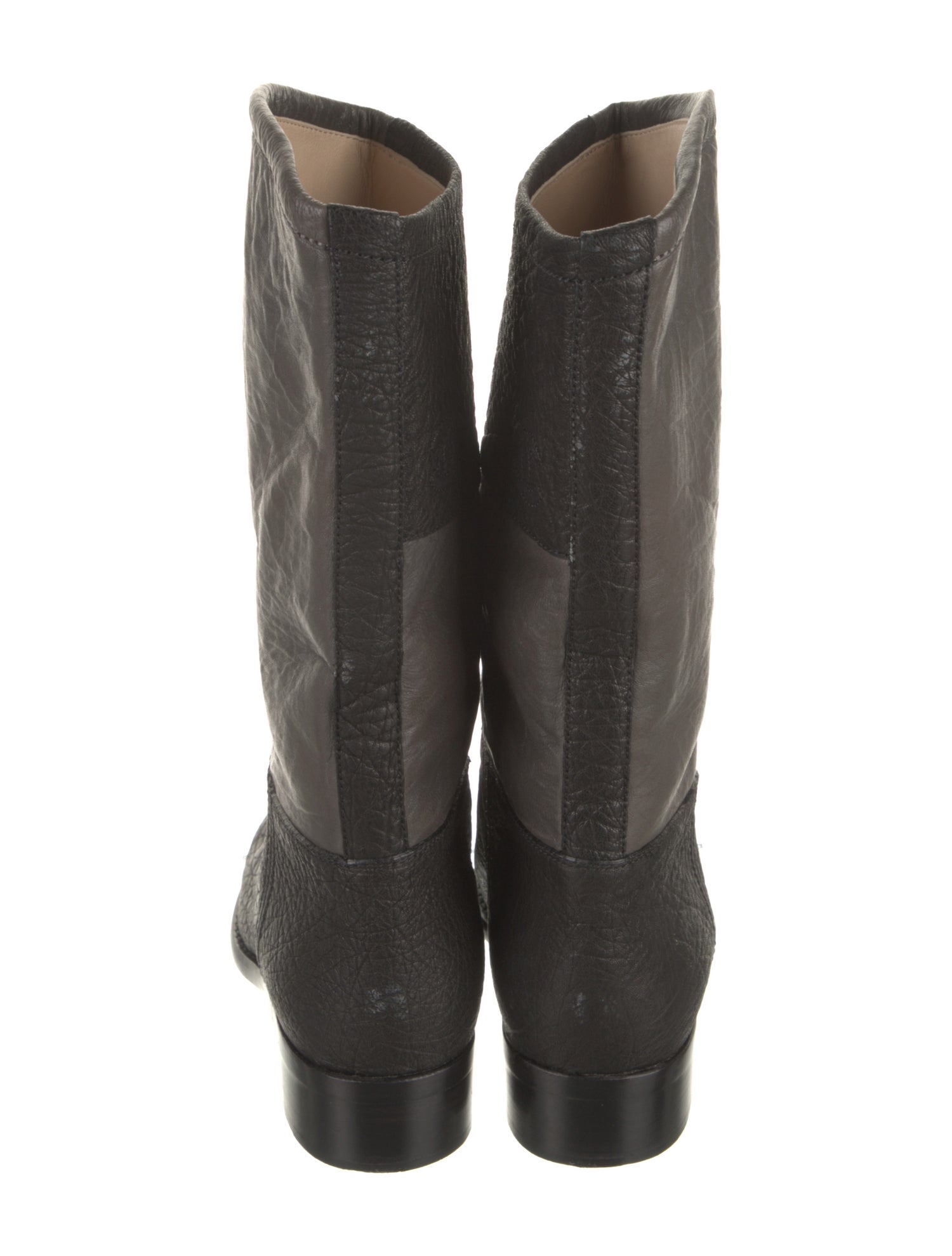 Chanel Interlocking CC Logo Leather Boots