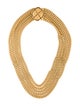 Chanel Vintage Multi-Chain Quilted Drape Collar Necklace